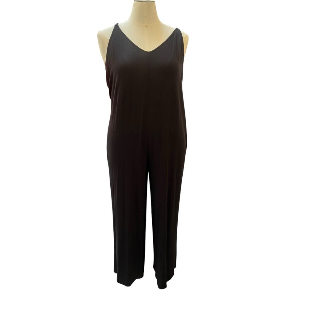 Athleta Nighttime Bliss V-Neck Jumpsuit Black Size L